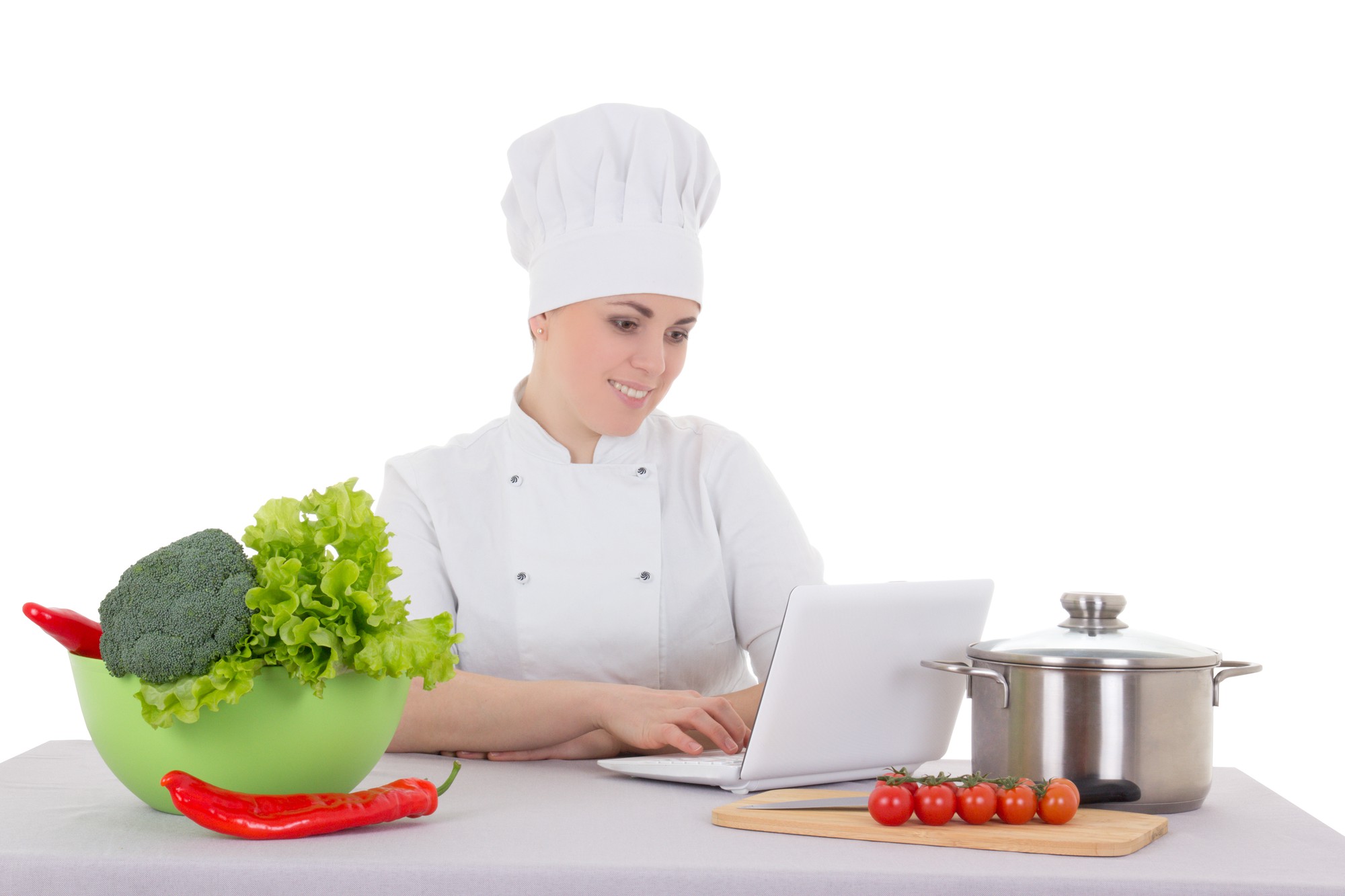 Momento di lezione online con chef